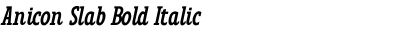 Anicon Slab Bold Italic